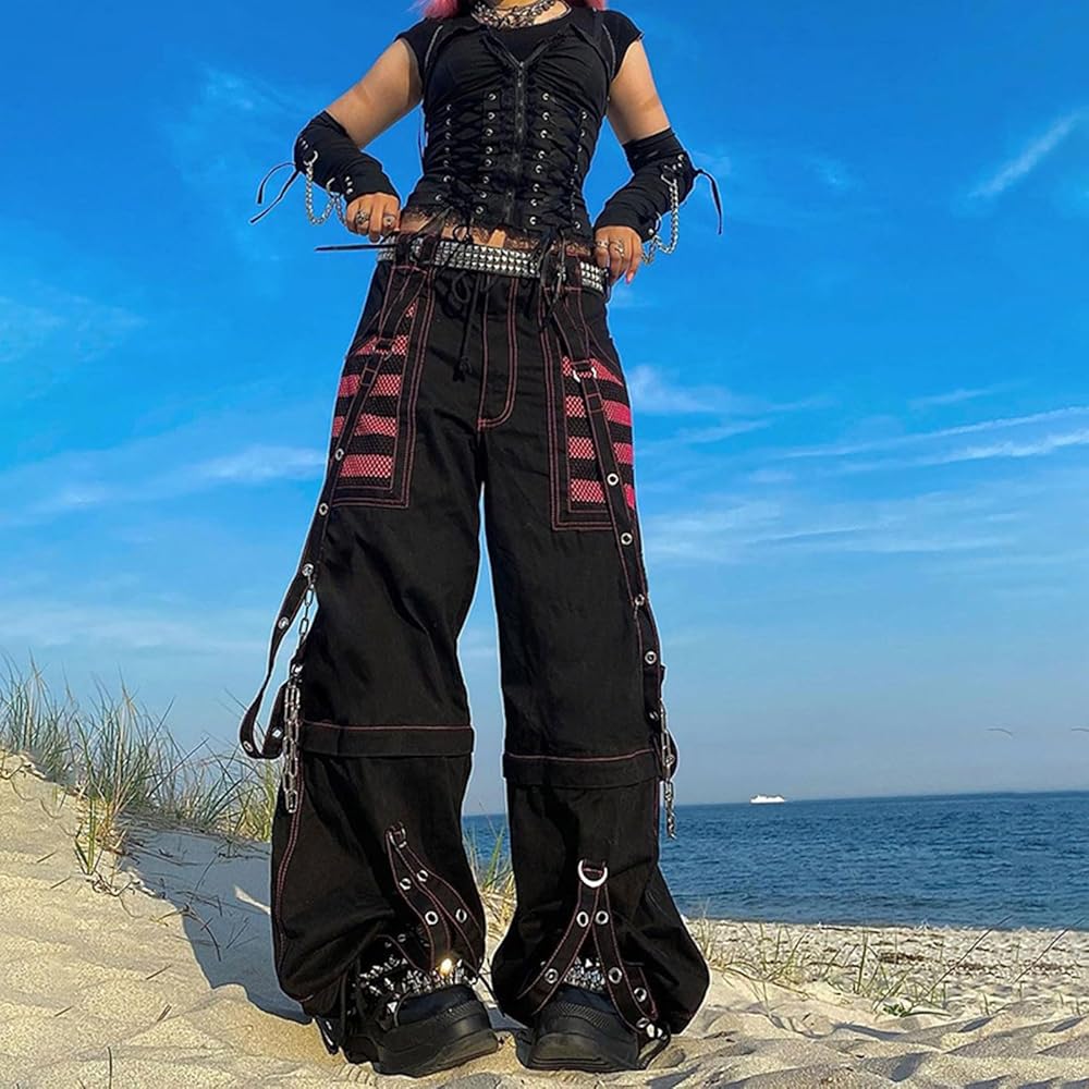 レア✩space tribe y2k gimmick cargo pants Baggy Cargo Pants Y2K | Techwear